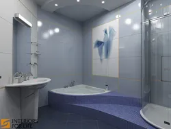 Bathroom with corner bathtub design 4 sq.m.