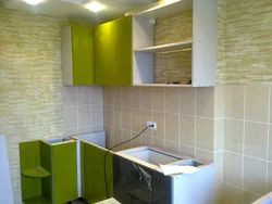 Do-it-yourself kitchen renovation in an apartment photo cheap and beautiful