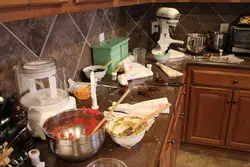 Photo of the kitchen after