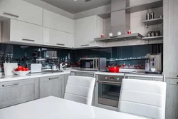What apron will suit a gray kitchen photo