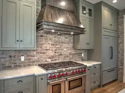 What apron will suit a gray kitchen photo