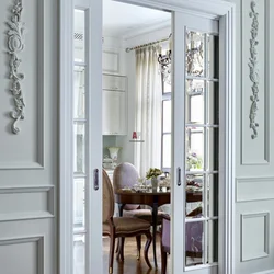 Sliding Doors To The Living Room In The Interior Photo