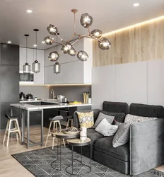 Kitchen design in a studio apartment