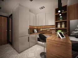 Kitchen design in a studio apartment