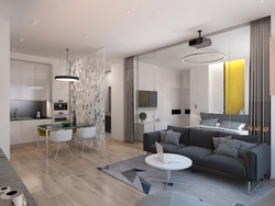 Studio Apartment Design 35 Sq M With Kitchen