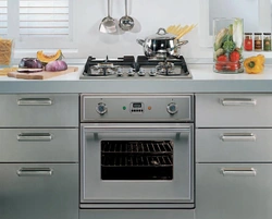 Built-in oven in the kitchen interior