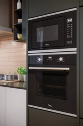 Built-in oven in the kitchen interior