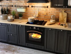 Built-in oven in the kitchen interior