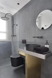 Bathroom With Black Sink Photo