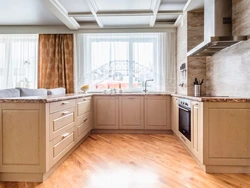 Kitchen design letter G photo with window