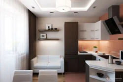 Kitchen interior in 1 room apartment