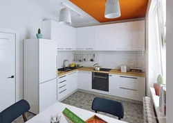 1 xonali kvartirada oshxonaning ichki qismi