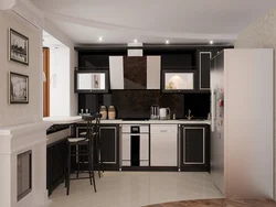 Kitchen interior in 1 room apartment