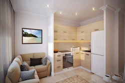 Kitchen interior in 1 room apartment