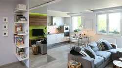 Qonaq otağı ilə açıq mətbəxin daxili