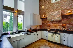 Brick in the kitchen photos