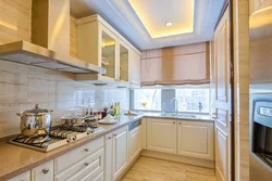 Ceiling design in a small kitchen photo options