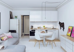 Oshxonaning ichki dizayni 23 m²