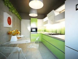 Kitchens of light green flowers photo