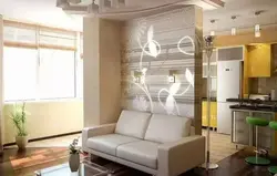 Студиялық пәтердегі ас үй бөлігінің фотосы