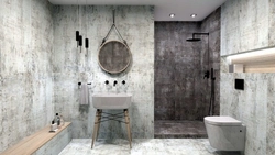 Concrete bathroom photo
