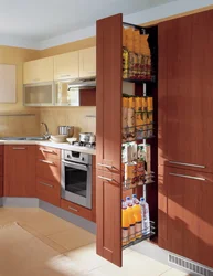 Kitchens with tall cabinets and pencil cases photo