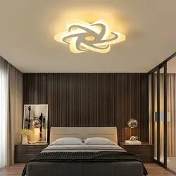 Suspended ceilings photos for bedrooms with LED