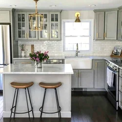 Small kitchen design with island