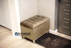 Modern ottomans in the hallway photo