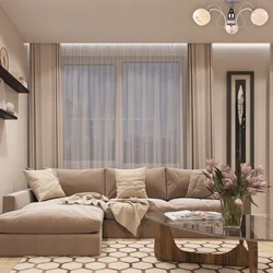 Beige Living Room Photo In Modern Style