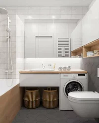 Small bathroom without sink interior