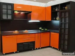 Kitchen black and orange photo