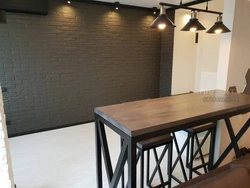Bar counters for the loft kitchen photo in the interior