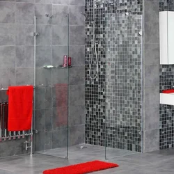 Shower in the bathroom mosaic photo