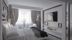 Интерьер спальни 17 м