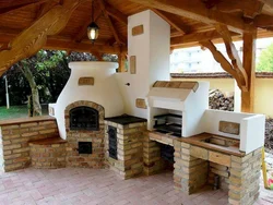 Kitchen In The Country With Barbecue Photo