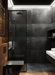 Bathroom design in dark colors modern style