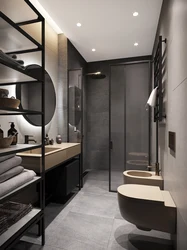 Bathroom Design In Dark Colors Modern Style