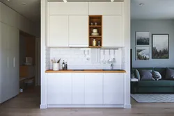 Niche in the kitchen on the entire wall photo