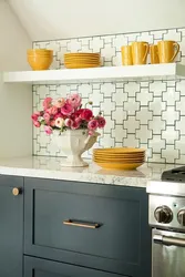 Apron in the kitchen except tiles photo