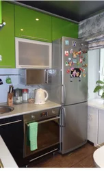 Kitchen Design 6 Square Meters With A Refrigerator In Khrushchev