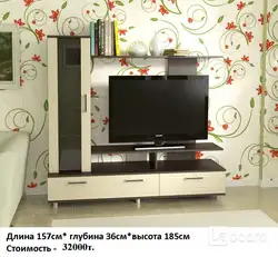 TV Fotoşəkili Üçün Müasir Üslubda Oturma Otağında Mini Divar