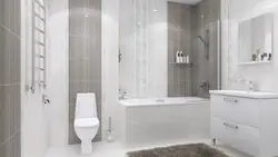 Bathroom only with white tiles photo