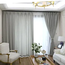 Curtains for the living room in a modern design, one window