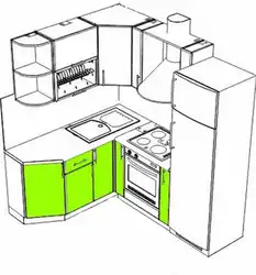 Kitchen drawing design photo