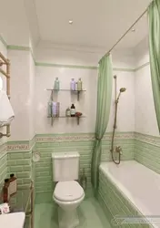 Bath interior in pistachio color