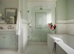 Bath interior in pistachio color