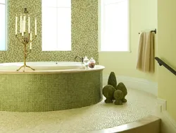 Bath interior in pistachio color