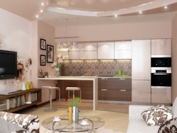 Kitchen Corner Living Room Design With Photo