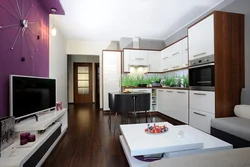 Kitchen corner living room design with photo